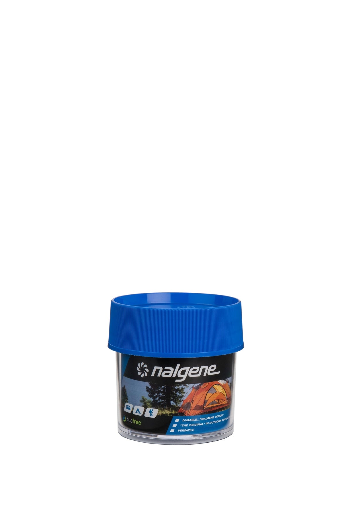 Nalgene product view: 4oz Storage Jar – Blue Lid H0 — 4oz Storage Jar – Blue Lid