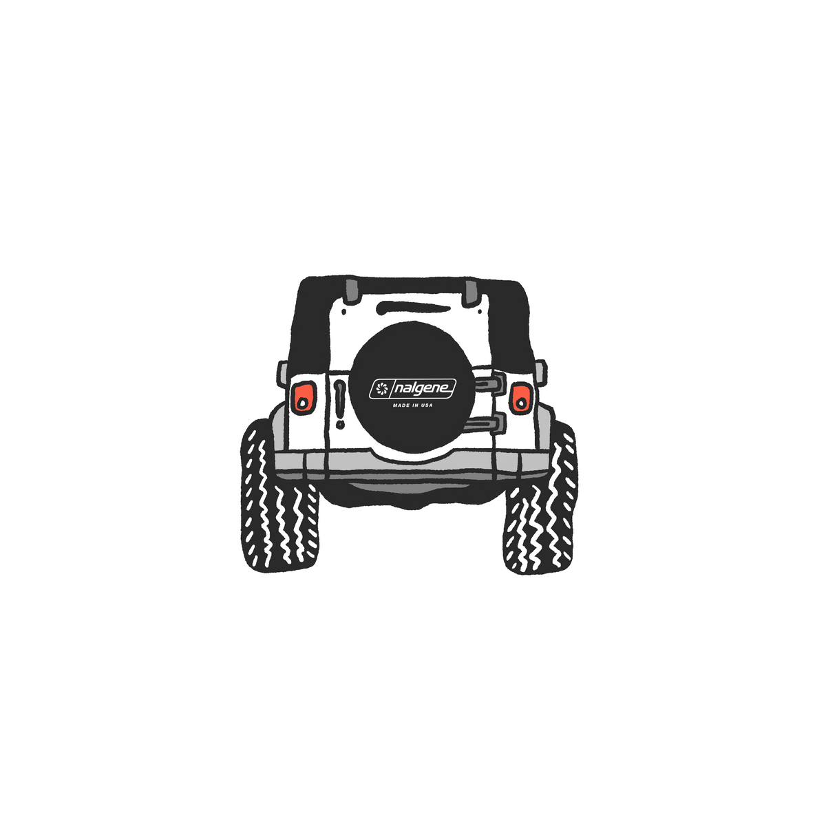 Nalgene product view: Four Wheeling Sticker J2 — Four Wheeling Sticker