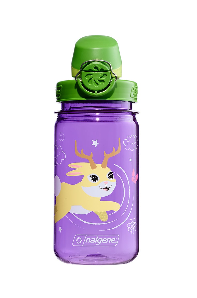 Nalgene product view: 12oz On-The-Fly Kids Lock-Top Bottle with Graphics L2 — 12oz On-The-Fly Kids Lock-Top Bottle with Graphics