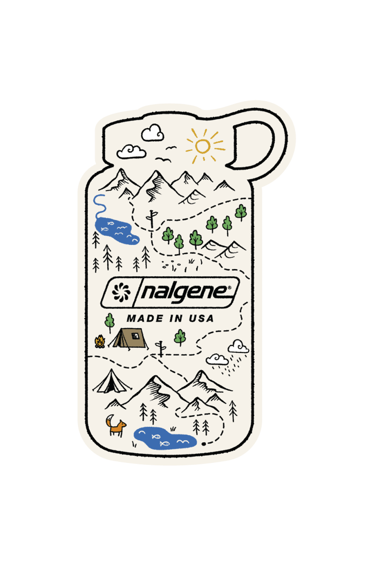 Nalgene Bottle Map Sticker — Nalgene Bottle Map Sticker D3