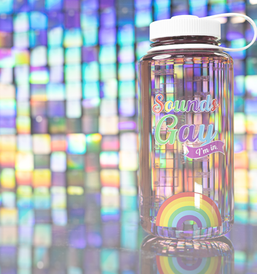 Nalgene product view: 32oz Wide Mouth Pride Bottle J7 — 32oz Wide Mouth Pride Bottle