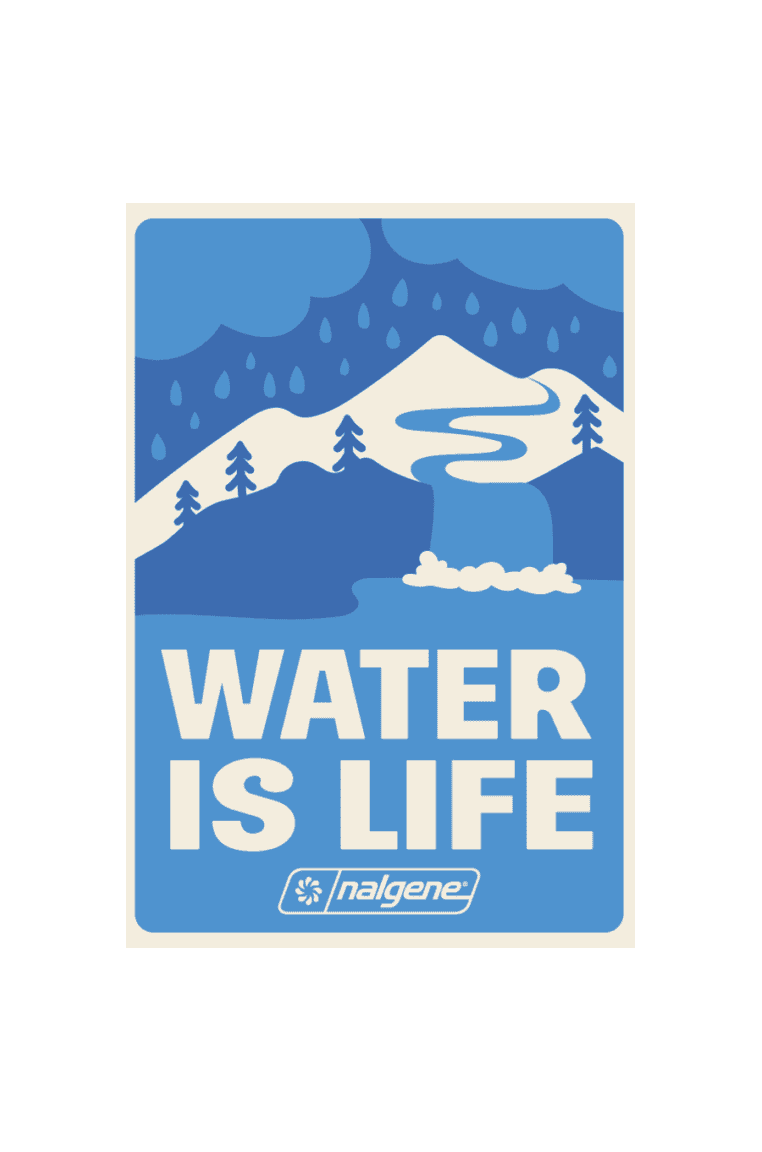 Nalgene product view: Water Is Life Sticker N3 — Water Is Life Sticker