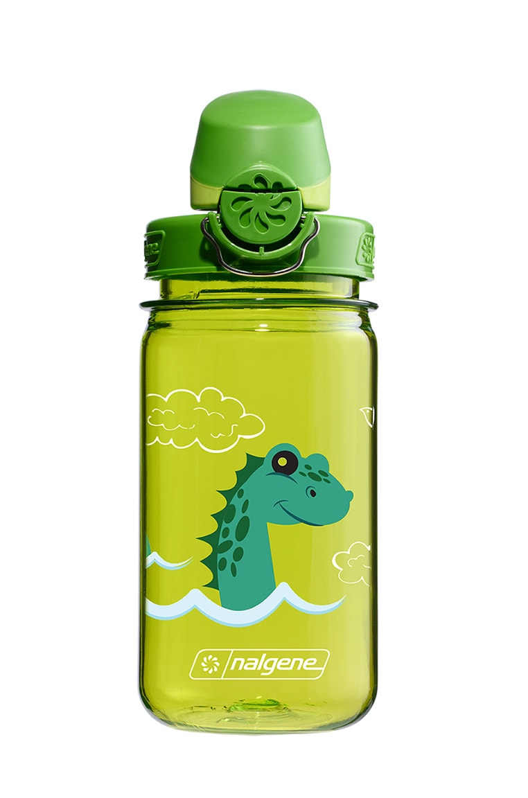Nalgene product view: 12oz On-The-Fly Kids Lock-Top Bottle with Graphics L2 — 12oz On-The-Fly Kids Lock-Top Bottle with Graphics