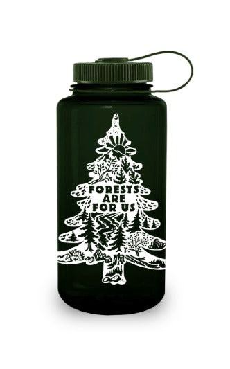 Nalgene product detail: 32oz Wide Mouth “Public Lands: Forests Are for Us” Bottle G5 — 32oz Wide Mouth “Public Lands: Forests Are for Us” Bottle